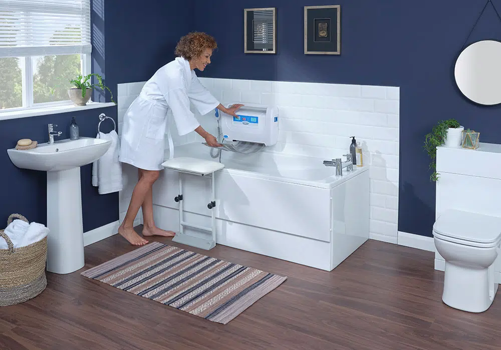 Fits existing bath Fits existing bath